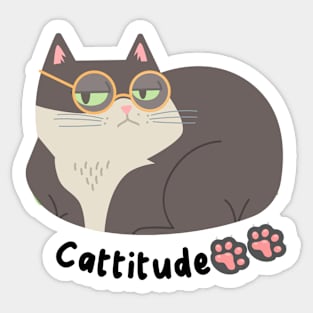 Cattitude Sticker